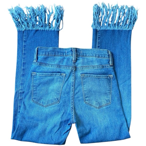 flying monkey platinum fringe bottom distressed jeans - Picture 3 of 4